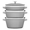Staub Stackable Cocotte, Braiser, And Grill Pan With Lid | Graphite Grey 1 Staub Stackable Cocotte, Braiser, And Grill Pan With Lid | Graphite Grey -Le Creuset sales 1010767 1