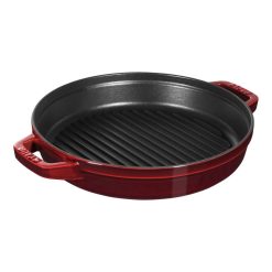 Staub Stackable Cocotte, Braiser, And Grill Pan With Lid | Grenadine 6 Staub Stackable Cocotte, Braiser, And Grill Pan With Lid | Grenadine -Le Creuset sales 1010768 17