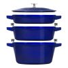 Staub Stackable Cocotte, Braiser, And Grill Pan With Lid | Dark Blue 1 Staub Stackable Cocotte, Braiser, And Grill Pan With Lid | Dark Blue -Le Creuset sales 1010769 1