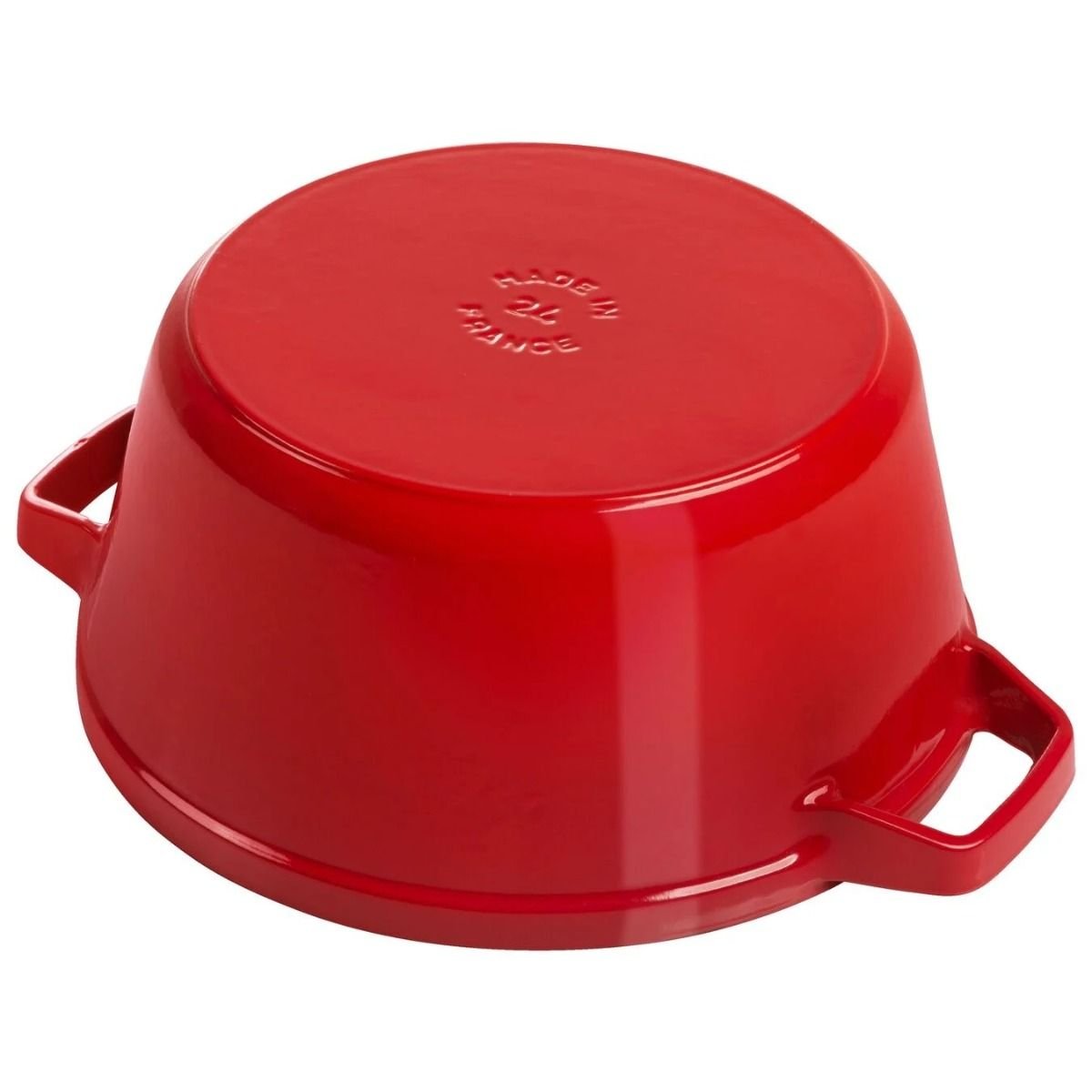 Staub Stackable Cocotte, Braiser, and Grill Pan with Lid | Cherry Staub Stackable Cocotte, Braiser, And Grill Pan With Lid | Cherry -Le Creuset sales 1010887 4