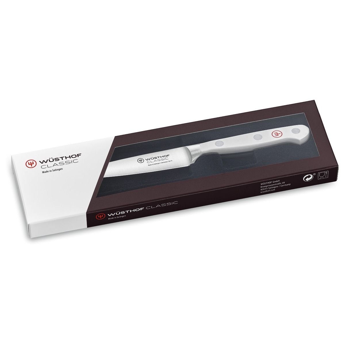 Wusthof Classic White 3.5" Paring Knife Wusthof Cutlery Wusthof Classic White 3.5" Paring Knife -Le Creuset sales 10402 clw pack 01 front 01