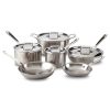 All-Clad D5 Brushed Stainless Steel Cookware Set | 10-Piece -Le Creuset sales 10pccookware