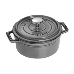 Staub 0.5 Qt. Round Cocotte/Dutch Oven | Graphite Grey
