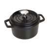 Staub 0.75 Qt. Round Cocotte/Dutch Oven | Matte Black -Le Creuset sales 1101425 1