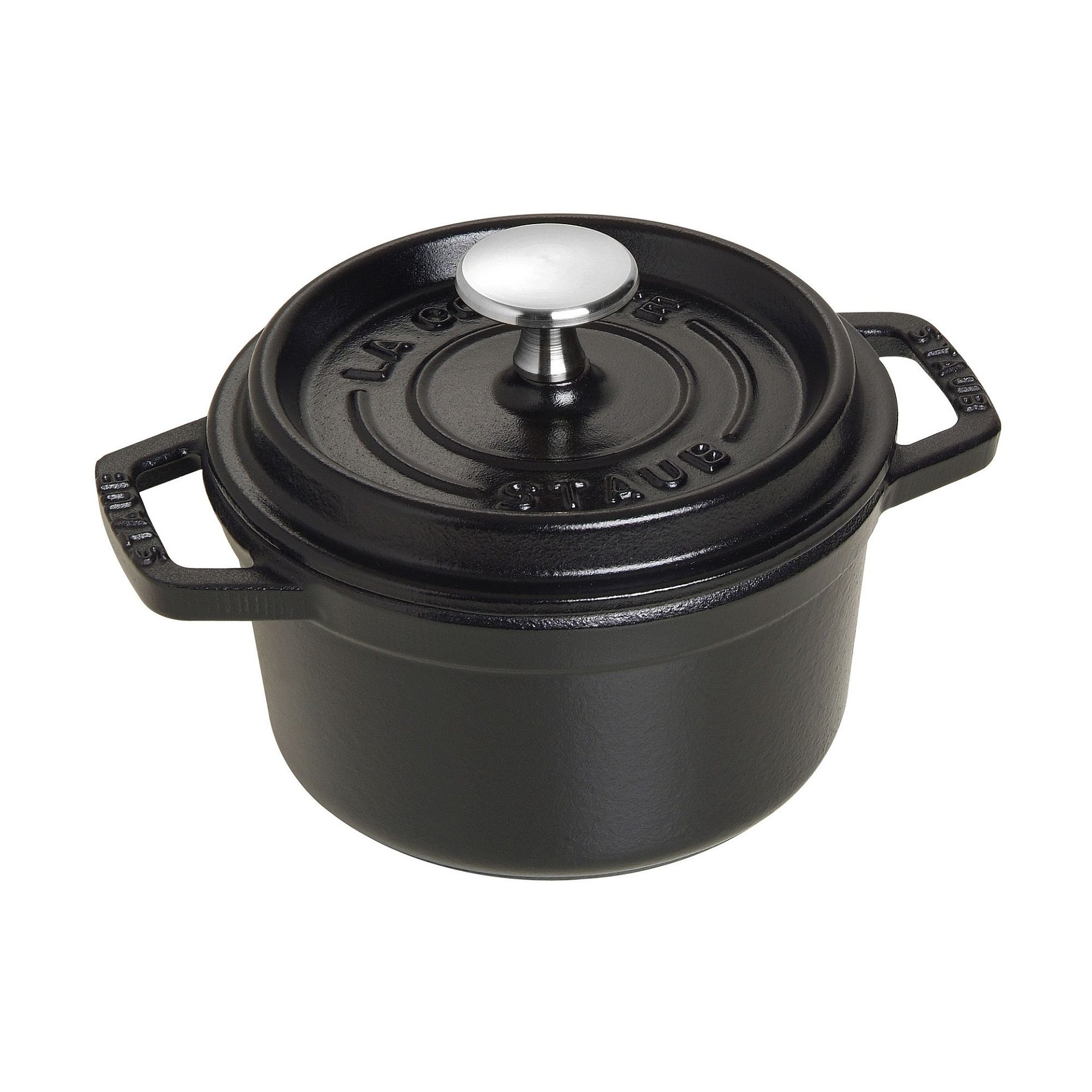 Staub 0.75 Qt. Round Cocotte/Dutch Oven | Matte Black Staub 0.75 Qt. Round Cocotte/Dutch Oven | Matte Black -Le Creuset sales 1101425 1