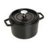 Staub 1.25 Qt. Round Cocotte/Dutch Oven | Matte Black -Le Creuset sales 1101625 1 1