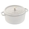 Staub 5.5 Qt. Round Cocotte/Dutch Oven | White -Le Creuset sales 1102602 staub 5.5qt round cocotte white 2