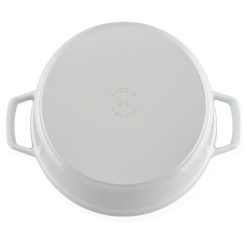 Staub 5.5 Qt. Round Cocotte/Dutch Oven | White -Le Creuset sales 1102602 staub s 5.5qt round cocotte 1