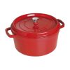 Staub 7 Qt. Round Cocotte/Dutch Oven | Cherry Red 1 Staub 7 Qt. Round Cocotte/Dutch Oven | Cherry Red -Le Creuset sales 1102806 1
