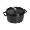 Staub 7 Qt. Round Cocotte/Dutch Oven | Matte Black -Le Creuset sales 1102825 1