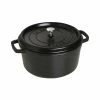 Staub 7 Qt. Round Cocotte/Dutch Oven | Matte Black -Le Creuset sales 1102825 1