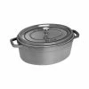 Staub 7 Qt. Oval Cocotte/Dutch Oven | Graphite Grey -Le Creuset sales 1103318 1