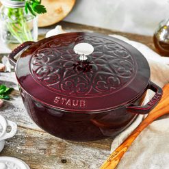 Staub 3.75 Qt Essential French Oven With Lilly Lid | Grenadine -Le Creuset sales 11212487 ls 01 1