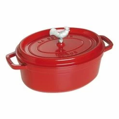 Staub 5.75 Qt. Oval Coq Au Vin Cocotte/Dutch Oven | Cherry Red