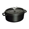 Staub 5.75 Qt. Oval Coq Au Vin Cocotte/Dutch Oven | Matte Black -Le Creuset sales 1123123 1