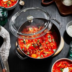 Staub 4 Qt. Round Cocotte/Dutch Oven With Glass Lid | Matte Black 5 Staub 4 Qt. Round Cocotte/Dutch Oven With Glass Lid | Matte Black -Le Creuset sales 11412423 ls 02