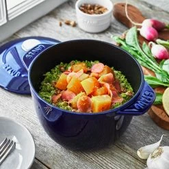 Staub 1.5 Qt. Petite French Oven | Dark Blue -Le Creuset sales 11721691 ls 02