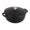 Staub 3.75 Qt. Essential French Oven | Matte Black 2 Staub 3.75 Qt. Essential French Oven | Matte Black -Le Creuset sales 11732423 black
