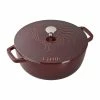 Staub 3.75 Qt. Essential French Oven With Rooster Lid | Grenadine -Le Creuset sales 11752487 1