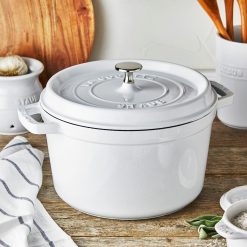 Staub 5 Qt Tall Cocotte | White 4 Staub 5 Qt Tall Cocotte | White -Le Creuset sales 12502402 ls 01