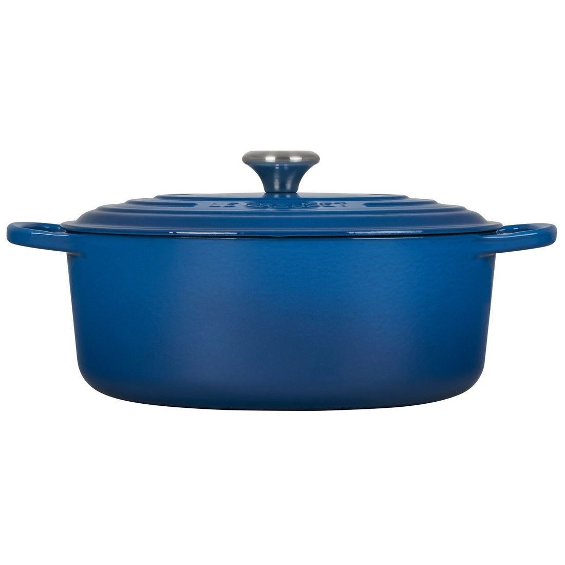 Le Creuset 6.75 Qt. Oval Signature Dutch Oven with Stainless Steel Knob | Marseille Blue Le Creuset 6.75 Qt. Oval Signature Dutch Oven With Stainless Steel Knob | Marseille Blue -Le Creuset sales 12594scr 81cc73b4438e77a