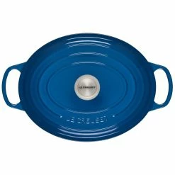 Le Creuset 6.75 Qt. Oval Signature Dutch Oven With Stainless Steel Knob | Marseille Blue -Le Creuset sales 12595scr 0fe6451c9134dfb
