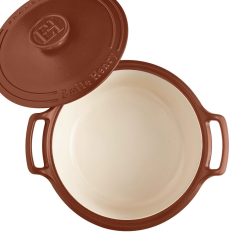 Emile Henry 6-Quart Sublime Stewpot | Sienna -Le Creuset sales 144760 sublime dutch oven top open