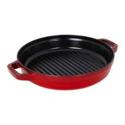 Staub Stackable Cocotte, Braiser, And Grill Pan With Lid | Cherry 5 Staub Stackable Cocotte, Braiser, And Grill Pan With Lid | Cherry -Le Creuset sales 14552606 03