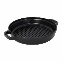 Staub Stackable Cocotte, Braiser, And Grill Pan With Lid | Black -Le Creuset sales 14552623 03