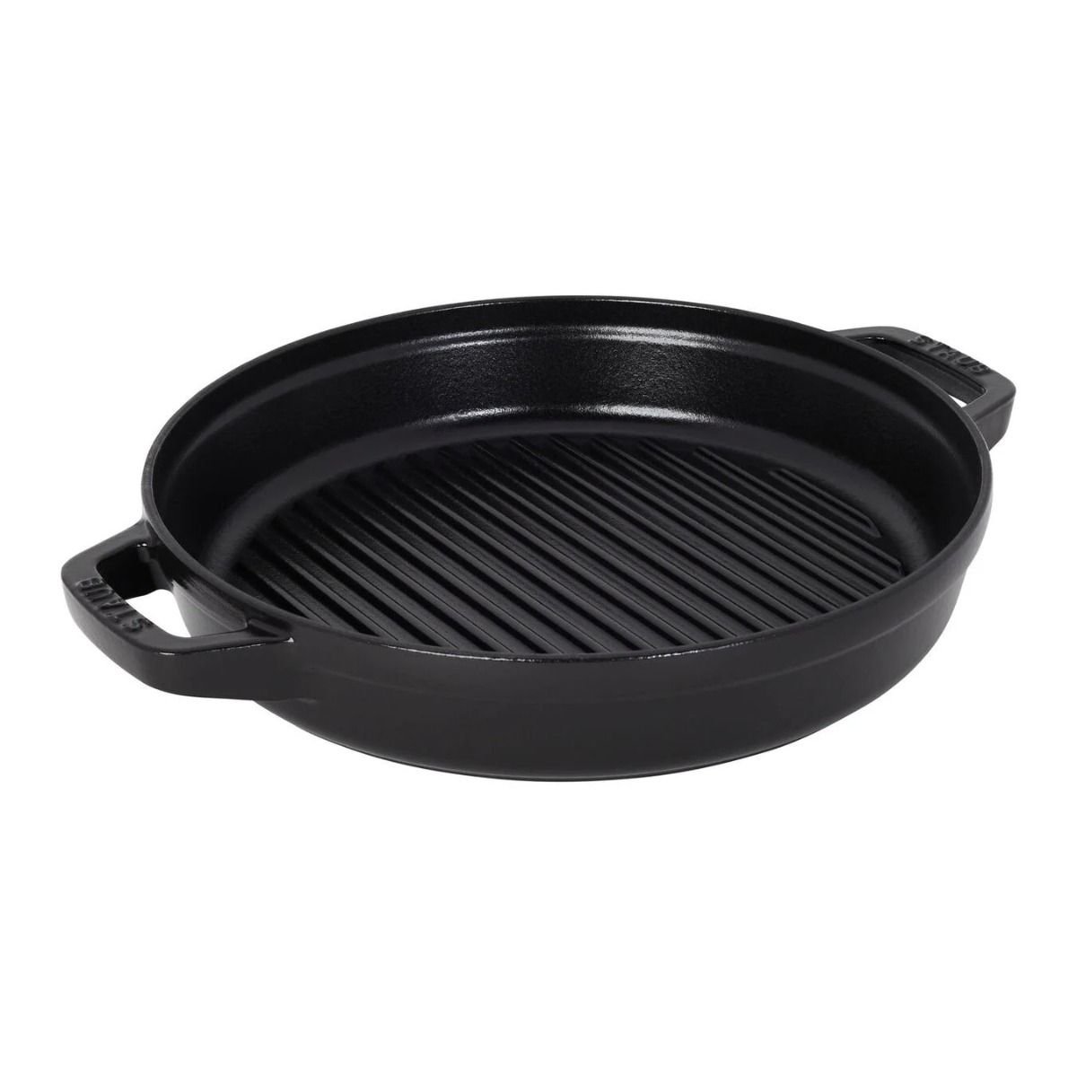 Staub Stackable Cocotte, Braiser, and Grill Pan with Lid | Black Staub Stackable Cocotte, Braiser, And Grill Pan With Lid | Black -Le Creuset sales 14552623 03