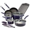 Rachael Ray Purple Gradient 14 Piece Enamel Cookware Set -Le Creuset sales 14558 rachael ray purple 14 piece enamel cookware set
