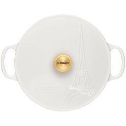 Le Creuset 3.5Qt Signature Braiser Eiffel Tower Collection | White -Le Creuset sales 16910scr e3396ede56ee8ab