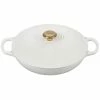 Le Creuset 3.5Qt Signature Braiser Eiffel Tower Collection | White