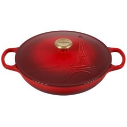 Le Creuset 3.5Qt Signature Braiser Eiffel Tower Collection | Cerise