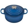 Le Creuset 2 Qt. Round Signature Cast Iron Dutch Oven With Stainless Steel Knob | Marseille Blue 2 Le Creuset 2 Qt. Round Signature Cast Iron Dutch Oven With Stainless Steel Knob | Marseille Blue -Le Creuset sales 1859ss