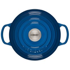 Le Creuset 2 Qt. Round Signature Cast Iron Dutch Oven With Stainless Steel Knob | Marseille Blue -Le Creuset sales 1859ss c