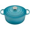 Le Creuset 5.5 Qt. Round Signature Cast Iron Dutch Oven With Stainless Steel Knob | Caribbean Blue 1 Le Creuset 5.5 Qt. Round Signature Cast Iron Dutch Oven With Stainless Steel Knob | Caribbean Blue -Le Creuset sales 2617ss