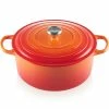 Le Creuset 9 Qt. Round Signature Dutch Oven With Stainless Steel Knob | Flame Orange -Le Creuset sales 302ss