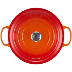 Le Creuset 9 Qt. Round Signature Dutch Oven With Stainless Steel Knob | Flame Orange -Le Creuset sales 302ss c