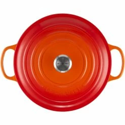 Le Creuset 9 Qt. Round Signature Dutch Oven With Stainless Steel Knob | Flame Orange -Le Creuset sales 302ss c