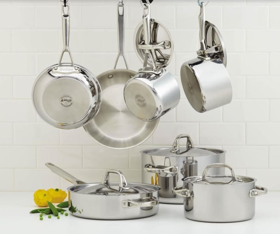Anolon Tri-Ply Clad Stainless Steel 12pc Cookware Set Anolon Cookware Anolon Tri-Ply Clad Stainless Steel 12pc Cookware Set -Le Creuset sales 30822 anolon tri ply clad stainless steel 12pc cookware set lifestyle