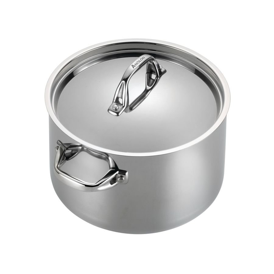 Anolon Tri-Ply Clad Stainless Steel 12pc Cookware Set Anolon Cookware Anolon Tri-Ply Clad Stainless Steel 12pc Cookware Set -Le Creuset sales 30822 anolon tri ply clad stainless steel 12pc cookware set stock pot