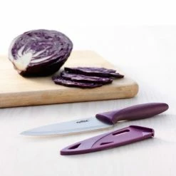 Zyliss 5" Utility Knife With Cover | Purple -Le Creuset sales 31380 3 1