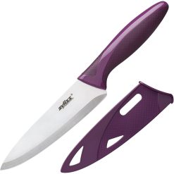 Zyliss 5" Utility Knife With Cover | Purple