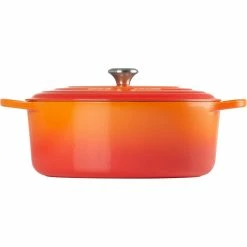 Le Creuset 9.5 Qt. Oval Signature Dutch Oven With Stainless Steel Knob | Flame Orange -Le Creuset sales 352ss