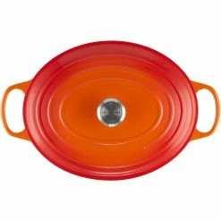 Le Creuset 9.5 Qt. Oval Signature Dutch Oven With Stainless Steel Knob | Flame Orange -Le Creuset sales 352ss c