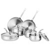 Viking Titanium 7 Ply Mirror 10-Piece Cookware Set 2 Viking Titanium 7 Ply Mirror 10-Piece Cookware Set -Le Creuset sales 39430