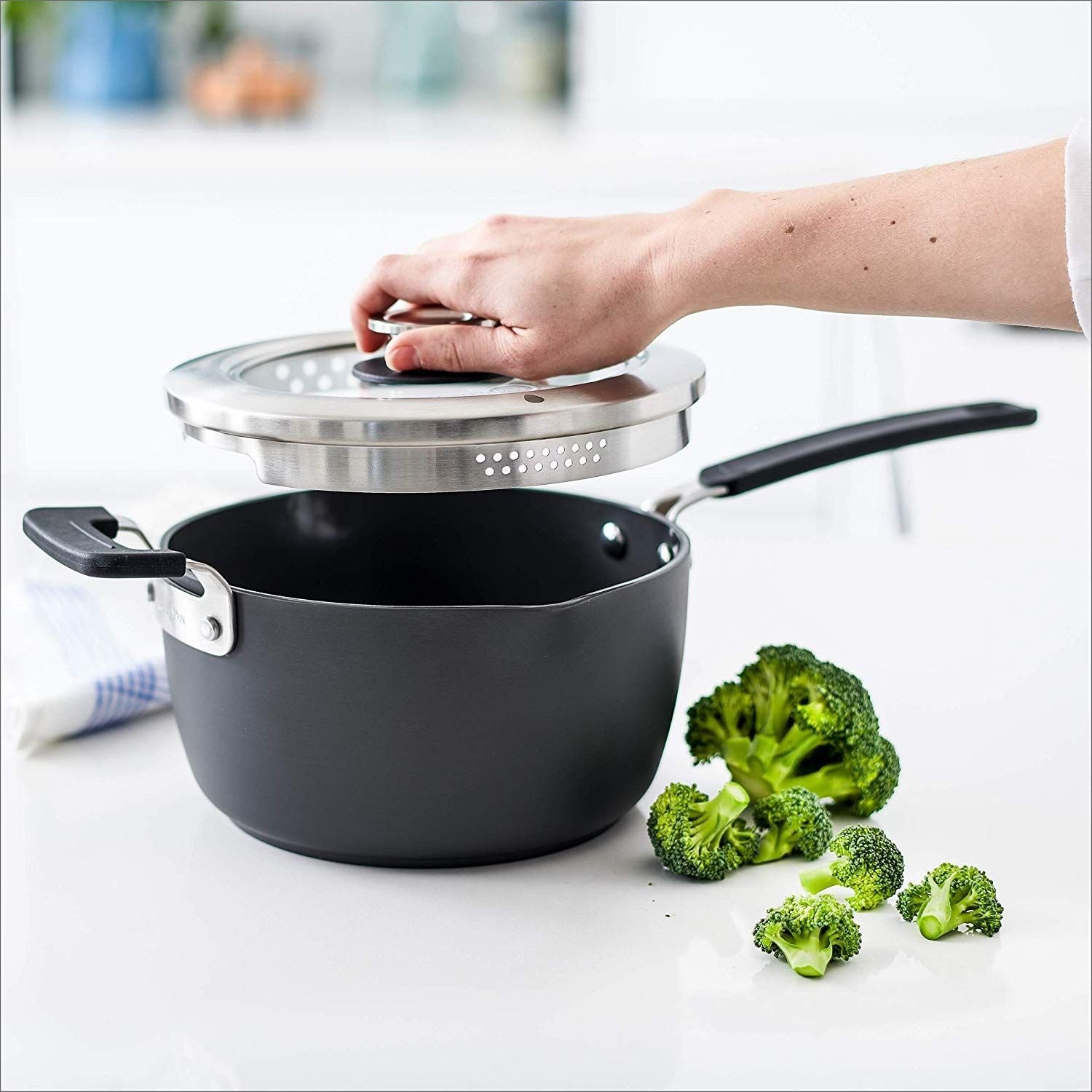 GreenPan Levels 11-Piece Nonstick Stackable Cookware Set GreenPan Levels 11-Piece Nonstick Stackable Cookware Set -Le Creuset sales 3 quart sauce life 2