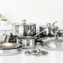 Viking Titanium 7 Ply Mirror 10-Piece Cookware Set -Le Creuset sales 40031 9990 7 ply 10 pc titanium set ls 01