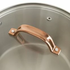 Viking 3 Ply Stainless 11-Piece Cookware Set | Black & Copper -Le Creuset sales 4014 9991c 7 qt stock pot detail 01 1